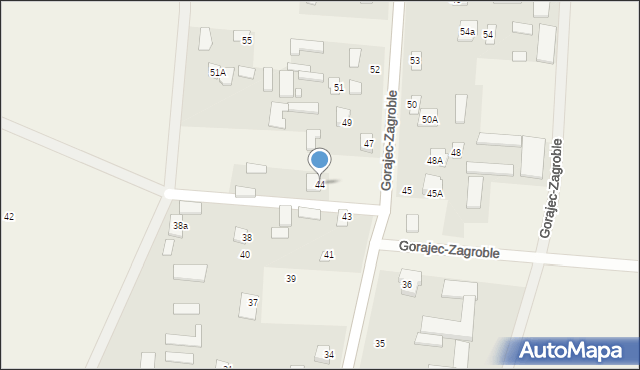Gorajec-Zagroble, Gorajec-Zagroble, 44, mapa Gorajec-Zagroble