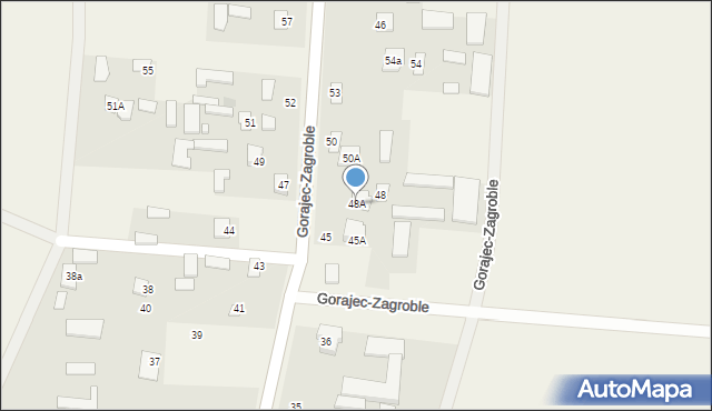 Gorajec-Zagroble, Gorajec-Zagroble, 48A, mapa Gorajec-Zagroble