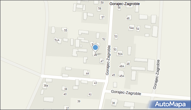Gorajec-Zagroble, Gorajec-Zagroble, 49, mapa Gorajec-Zagroble