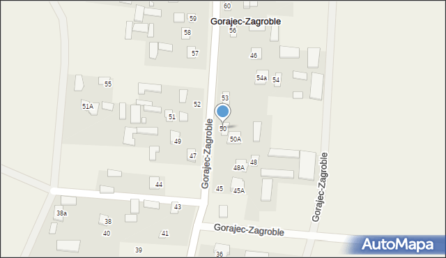 Gorajec-Zagroble, Gorajec-Zagroble, 50, mapa Gorajec-Zagroble