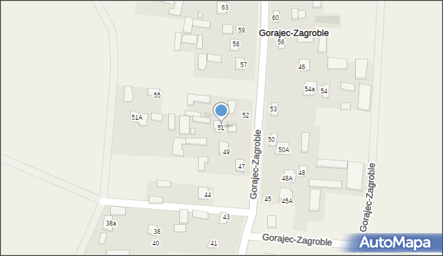 Gorajec-Zagroble, Gorajec-Zagroble, 51, mapa Gorajec-Zagroble