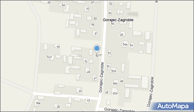 Gorajec-Zagroble, Gorajec-Zagroble, 52, mapa Gorajec-Zagroble
