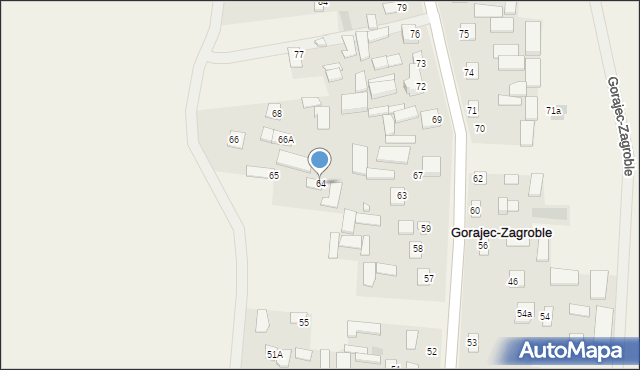 Gorajec-Zagroble, Gorajec-Zagroble, 64, mapa Gorajec-Zagroble