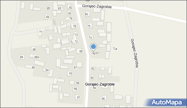 Gorajec-Zagroble, Gorajec-Zagroble, 70, mapa Gorajec-Zagroble