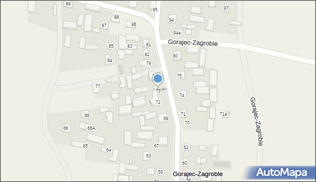 Gorajec-Zagroble, Gorajec-Zagroble, 73, mapa Gorajec-Zagroble