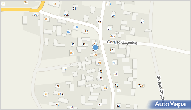 Gorajec-Zagroble, Gorajec-Zagroble, 79, mapa Gorajec-Zagroble