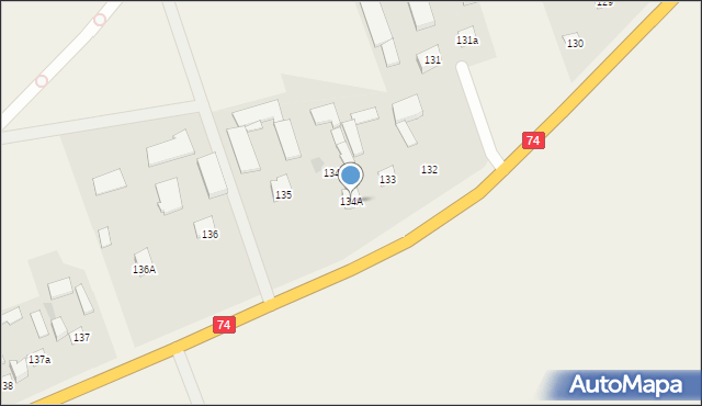 Gorajec-Zastawie, Gorajec-Zastawie, 134A, mapa Gorajec-Zastawie
