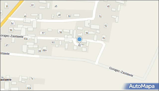 Gorajec-Zastawie, Gorajec-Zastawie, 62, mapa Gorajec-Zastawie