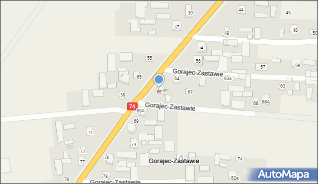 Gorajec-Zastawie, Gorajec-Zastawie, 66, mapa Gorajec-Zastawie