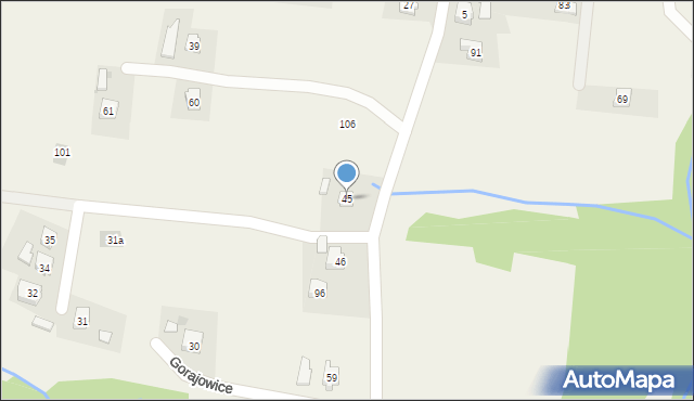 Gorajowice, Gorajowice, 45, mapa Gorajowice