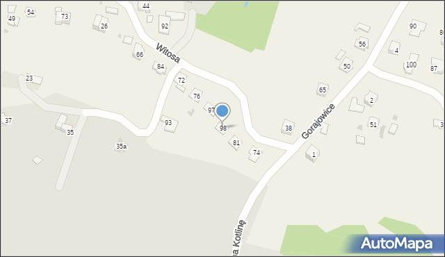 Gorajowice, Gorajowice, 98, mapa Gorajowice