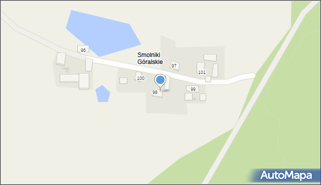 Górale, Górale, 98A, mapa Górale