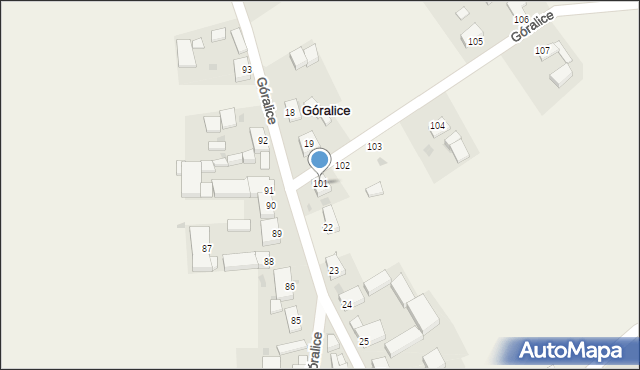 Góralice, Góralice, 101, mapa Góralice