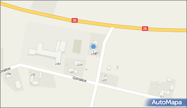 Góralice, Góralice, 110B, mapa Góralice