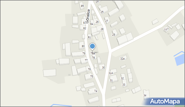 Góralice, Góralice, 78a, mapa Góralice
