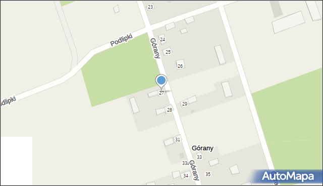 Górany, Górany, 27, mapa Górany