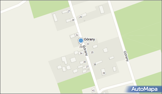 Górany, Górany, 33a, mapa Górany