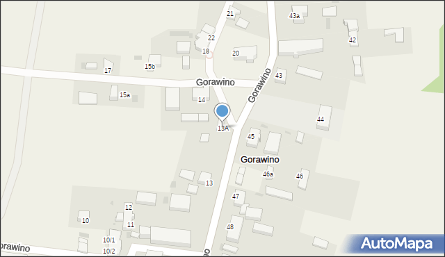 Gorawino, Gorawino, 13A, mapa Gorawino