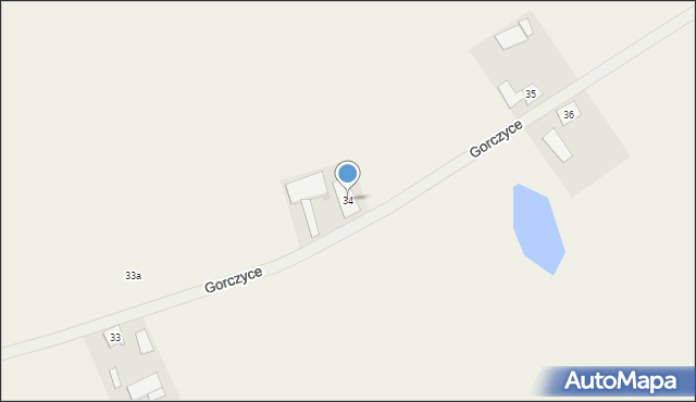 Gorczyce, Gorczyce, 34, mapa Gorczyce