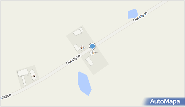 Gorczyce, Gorczyce, 36, mapa Gorczyce
