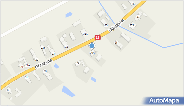 Górczyna, Górczyna, 29A, mapa Górczyna