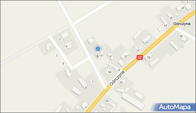 Górczyna, Górczyna, 8c, mapa Górczyna