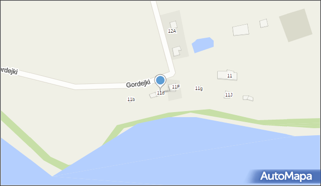 Gordejki, Gordejki, 11d, mapa Gordejki