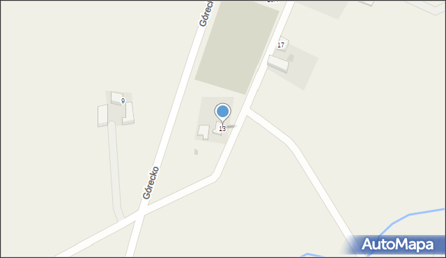 Górecko, Górecko, 13, mapa Górecko