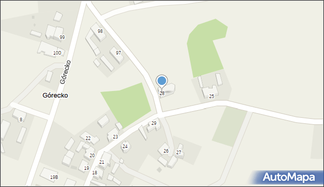 Górecko, Górecko, 28, mapa Górecko