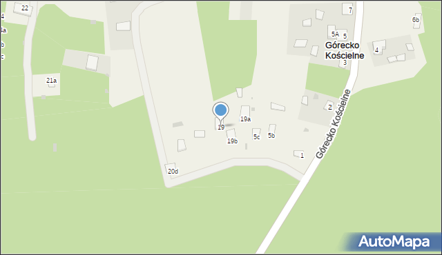 Górecko Kościelne, Górecko Kościelne, 19, mapa Górecko Kościelne