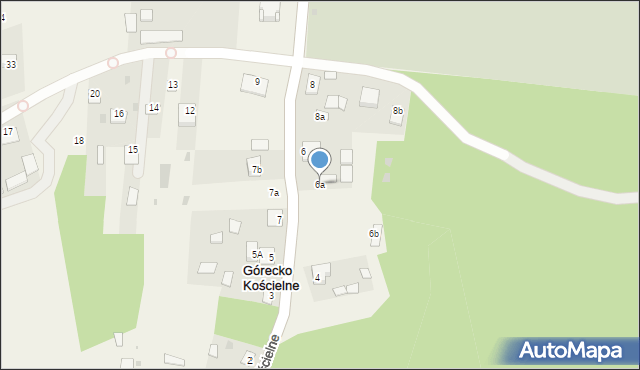Górecko Kościelne, Górecko Kościelne, 6a, mapa Górecko Kościelne