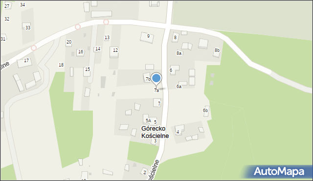 Górecko Kościelne, Górecko Kościelne, 7a, mapa Górecko Kościelne