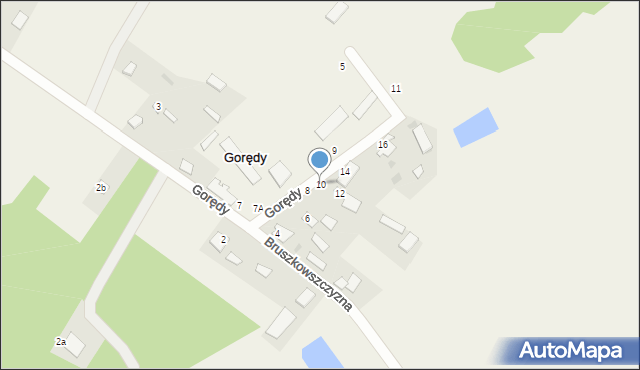 Gorędy, Gorędy, 10, mapa Gorędy