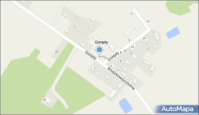 Gorędy, Gorędy, 7, mapa Gorędy