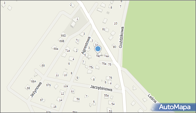 Goreń Duży, Goreń Duży, 74c, mapa Goreń Duży