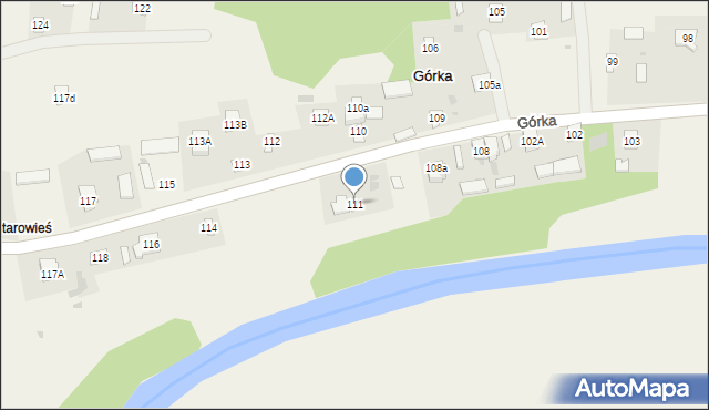 Górka, Górka, 111, mapa Górka