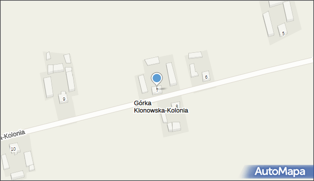Górka Klonowska-Kolonia, Górka Klonowska-Kolonia, 7, mapa Górka Klonowska-Kolonia
