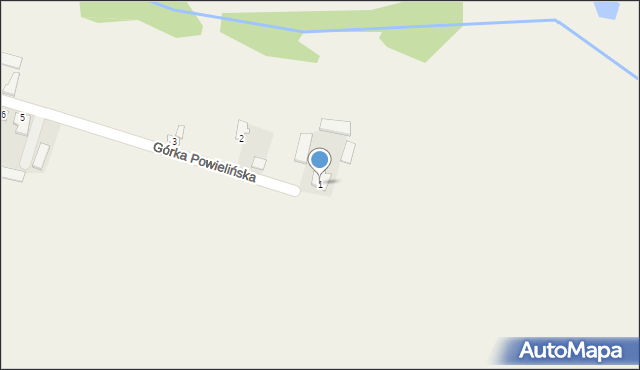 Górka Powielińska, Górka Powielińska, 1, mapa Górka Powielińska