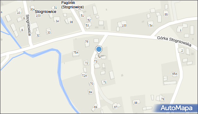 Górka Stogniowska, Górka Stogniowska, 74, mapa Górka Stogniowska