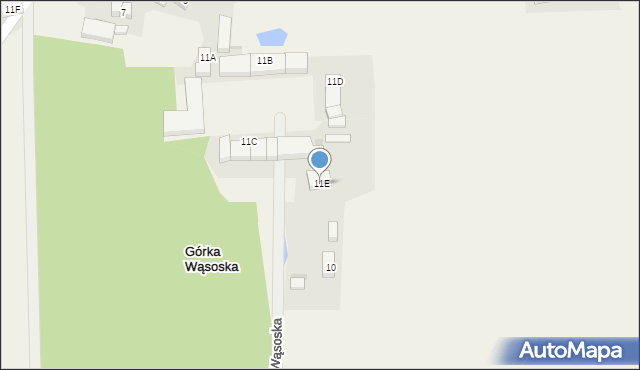 Górka Wąsoska, Górka Wąsoska, 11E, mapa Górka Wąsoska