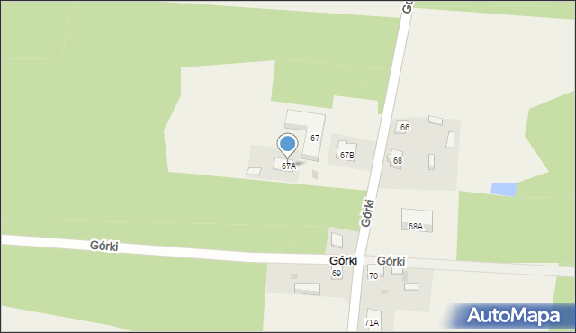 Górki, Górki, 67A, mapa Górki