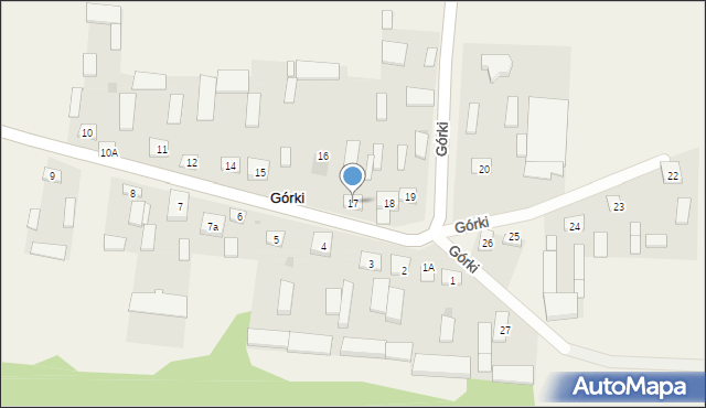 Górki, Górki, 17, mapa Górki