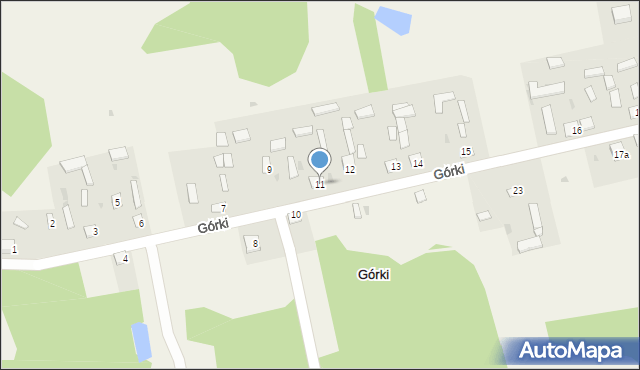 Górki, Górki, 11, mapa Górki