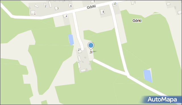 Górki, Górki, 26, mapa Górki