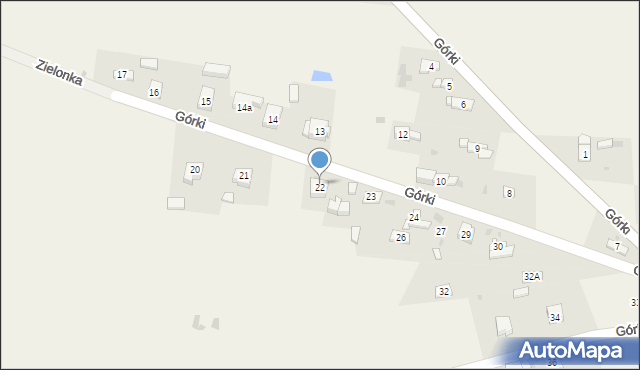 Górki, Górki, 22A, mapa Górki