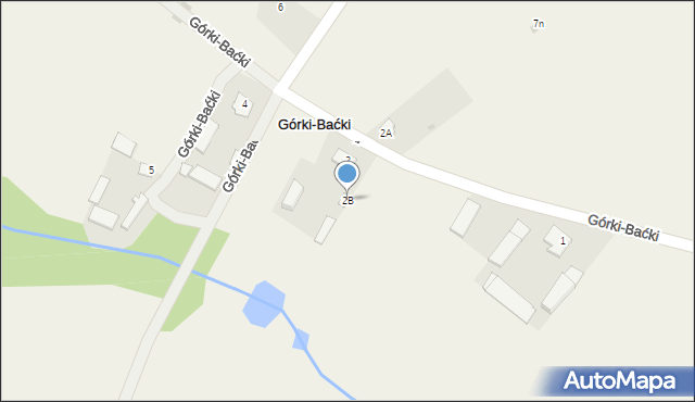 Górki-Baćki, Górki-Baćki, 2B, mapa Górki-Baćki