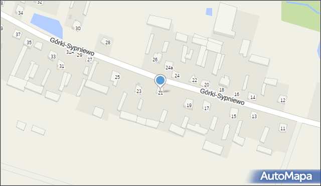 Górki-Sypniewo, Górki-Sypniewo, 21, mapa Górki-Sypniewo