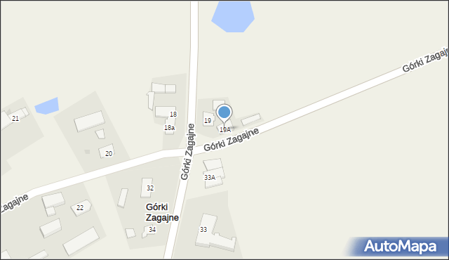Górki Zagajne, Górki Zagajne, 19A, mapa Górki Zagajne