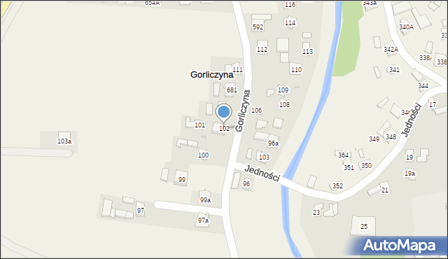Gorliczyna, Gorliczyna, 102, mapa Gorliczyna
