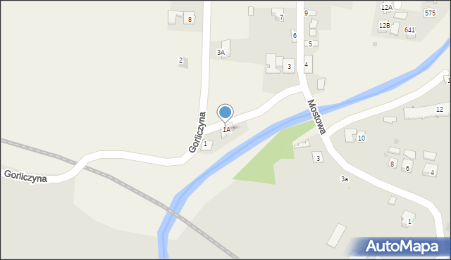 Gorliczyna, Gorliczyna, 1A, mapa Gorliczyna